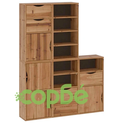 Комплект 5 бр. Странични Шкафове ODDA от Масивно Борово Дърво 40x24x79 cm ➤ топ цена ➤ sorbe.bg