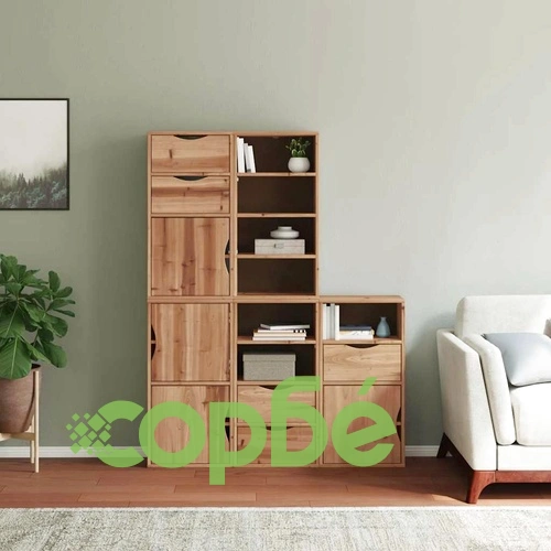 Комплект 5 бр. Странични Шкафове ODDA от Масивно Борово Дърво 40x24x79 cm ➤ топ цена ➤ sorbe.bg