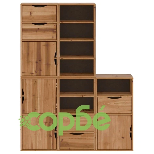 Комплект 5 бр. Странични Шкафове ODDA от Масивно Борово Дърво 40x24x79 cm ➤ топ цена ➤ sorbe.bg