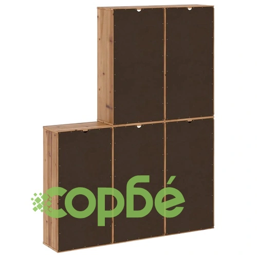Комплект 5 бр. Странични Шкафове ODDA от Масивно Борово Дърво 40x24x79 cm ➤ топ цена ➤ sorbe.bg
