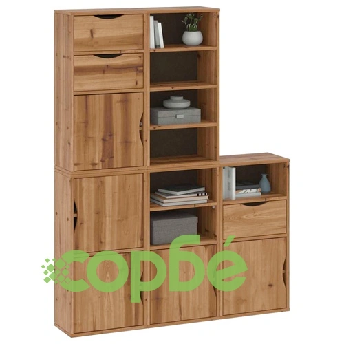 Комплект 5 бр. Странични Шкафове ODDA 40x24x79 cm от Масивно Борово Дърво ➤ топ цена ➤ sorbe.bg