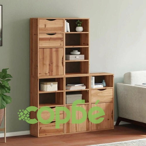 Комплект 5 бр. Странични Шкафове ODDA от Масивно Борово Дърво 40x24x79 cm ➤ топ цена ➤ sorbe.bg