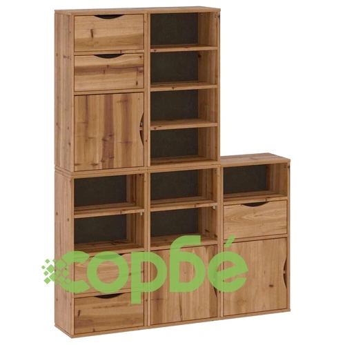 Комплект 5 бр. Странични Шкафове ODDA от Масивно Борово Дърво 40x24x79 cm ➤ топ цена ➤ sorbe.bg