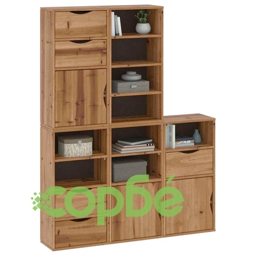 Комплект 5 бр. Странични Шкафове ODDA от Масивно Борово Дърво 40x24x79 cm ➤ топ цена ➤ sorbe.bg