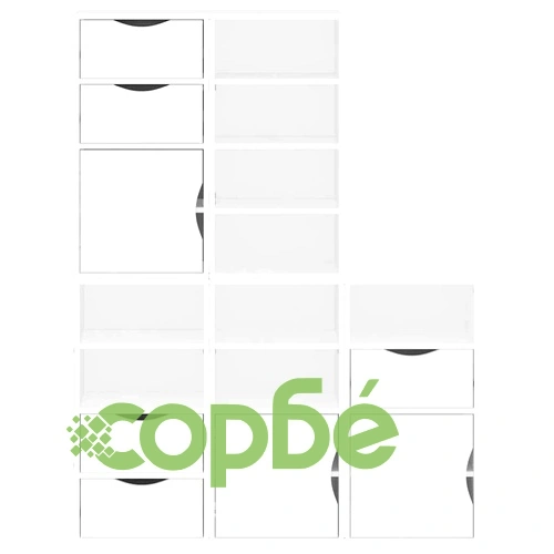 Комплект от 5 Странични Шкафа ODDA, Бял, 40x24x79 см, Масивна Борова Дървесина ➤ топ цена ➤ sorbe.bg