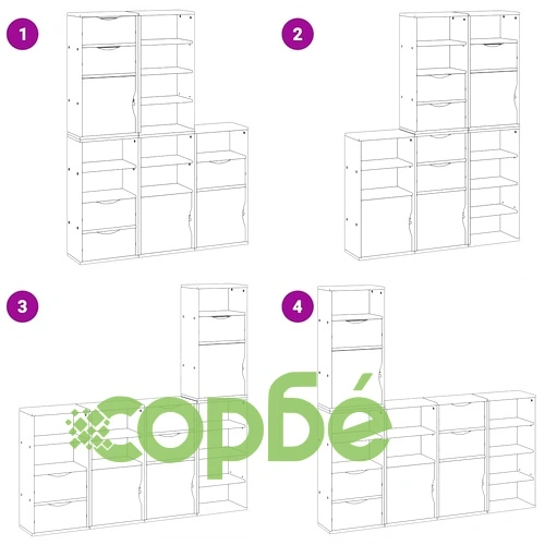 Комплект от 5 Странични Шкафа ODDA, Бял, 40x24x79 см, Масивна Борова Дървесина ➤ топ цена ➤ sorbe.bg