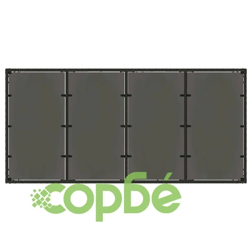 Градински комплект за хранене 9 части полиратан черен 190x90x75 см ➤ топ цена ➤ sorbe.bg