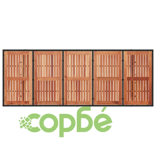 9-членен Градински Комплект за Хранене от Черен Поли Ратан ➤ топ цена ➤ sorbe.bg