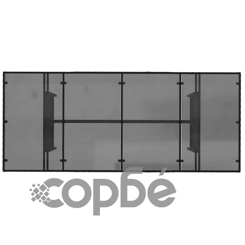 Градински комплект за хранене от полиратан 7 части черен 190x80x75 см ➤ топ цена ➤ sorbe.bg
