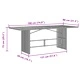 Градински комплект за хранене 7 части полиратан акация сив 190x80x75 см