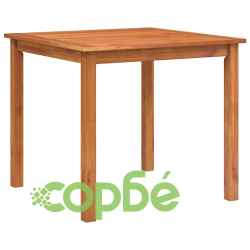 Комплект за хранене в градината 3 части - маса и столове от полиратан, бежов цвят 85x85 см ➤ топ цена ➤ sorbe.bg