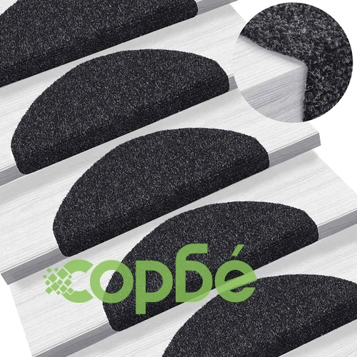 Самозалепващи стелки за стълби против подхлъзване, 30 бр., черни, 65x21x4 см ➤ топ цена ➤ sorbe.bg