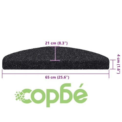 Самозалепващи стелки за стълби против подхлъзване, 30 бр., черни, 65x21x4 см ➤ топ цена ➤ sorbe.bg