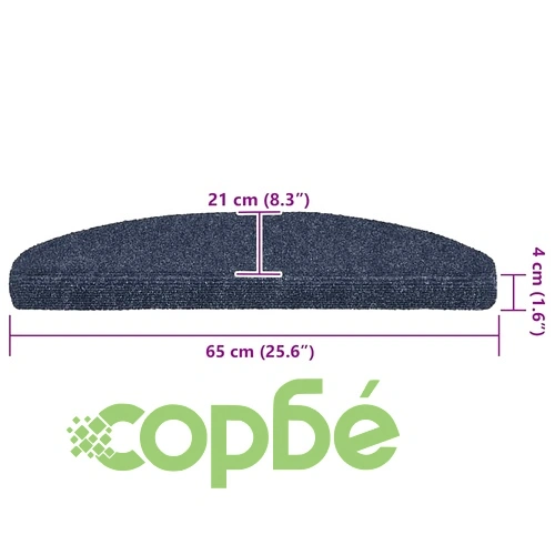 Самозалепващи стелки за стълби от полипропилен, 30 бр., сини, 65x21x4 см ➤ топ цена ➤ sorbe.bg