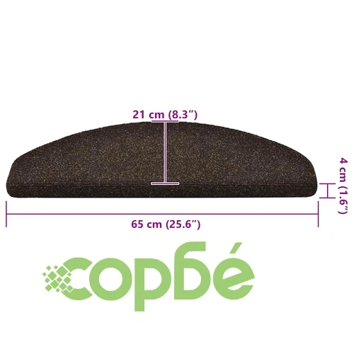 Самозалепващи стелки за стълби, 30 бр, тъмно сиви, 65x21x4 см, полипропилен ➤ топ цена ➤ sorbe.bg