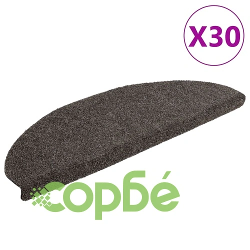 Самозалепващи стелки за стълби от полипропилен, 30 бр., антрацит, 65x21x4 см ➤ топ цена ➤ sorbe.bg