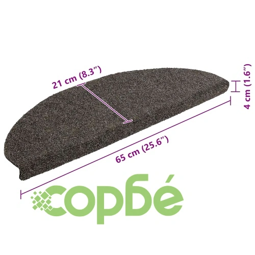 Самозалепващи стелки за стълби от полипропилен, 30 бр., антрацит, 65x21x4 см ➤ топ цена ➤ sorbe.bg