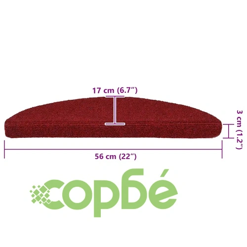 Самозалепващи стелки за стълби против подхлъзване, 30 бр., червени, 56x17x3 см ➤ топ цена ➤ sorbe.bg