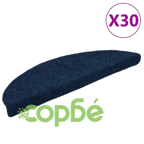 Самозалепващи стелки за стълби, 30 бр., тъмносини, 56x17x3 см, полипропилен ➤ топ цена ➤ sorbe.bg