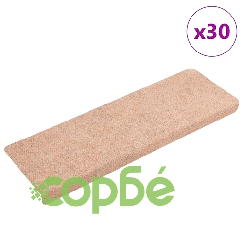 Самозалепващи стелки за стълби, 30 броя, кафяви, 65x21x4 см, полипропилен ➤ топ цена ➤ sorbe.bg