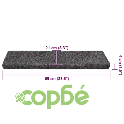 Самозалепващи стелки за стълби от полипропилен, 30 бр., сиви, 65x21x4 см ➤ топ цена ➤ sorbe.bg