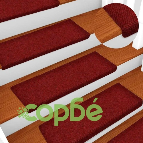 Самозалепващи стелки за стълбище, 30 броя, червени, полипропилен, 65x21x4 см ➤ топ цена ➤ sorbe.bg