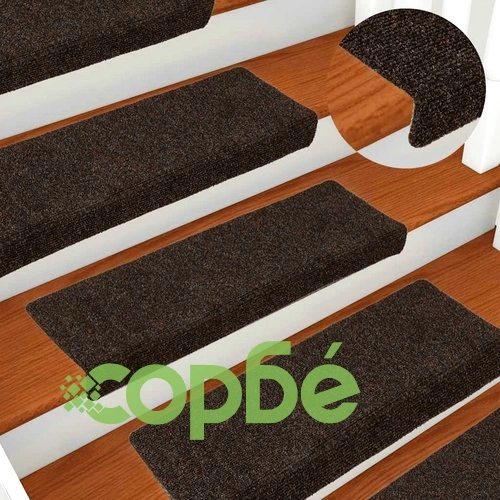 Самозалепващи изтривалки за стълби 30 бр. 65x21x4 см полипропилен тъмнокафяви ➤ топ цена ➤ sorbe.bg