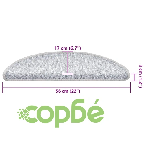 Изтривалки за стълби - 30 броя, светло сиви, размер 56x17x3 см, противохлъзгащи ➤ топ цена ➤ sorbe.bg