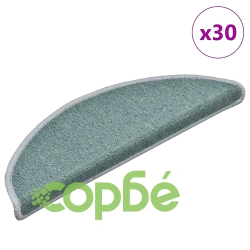 Противоплъзгащи изтривалки за стълби, 30 бр., сини, 56x17x3 cm, 100% PP тъфтинг ➤ топ цена ➤ sorbe.bg