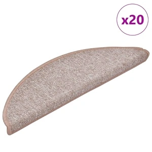 Изтривалки за стълби от PP тъфтинг - комплект 20 бр., светлокафяви, 56x17x3 см