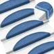 Изтривалки за стълби 20 бр. полипропилен 56x17x3 см сини полукръгли