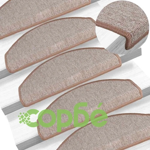 Изтривалки за стълби 20 бр. от PP тъфтинг, светлокафяви 65x24x4 cm ➤ топ цена ➤ sorbe.bg