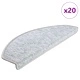 Противоплъзгащи Изтривалки за Стълби 20 бр., Светло Сиви 65x24x4 cm, 100% PP Тъфтинг