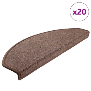 Изтривалки за стълби, 20 броя, 65x24x4 см, кафяво, полукръгли