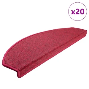 Изтривалки за стълби, 20 броя, 65x24x4 см, полукръгли, бордо