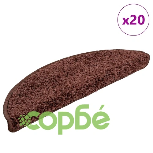 Изтривалки за стълби от 100% PP тъфтинг - 20 бр., кафяви, 56x17x3 см ➤ топ цена ➤ sorbe.bg