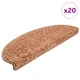 Стелки за стълби, 20 бр., бежови, 65x21x4 см, противоплъзгащи, 100% PP тъфтинг
