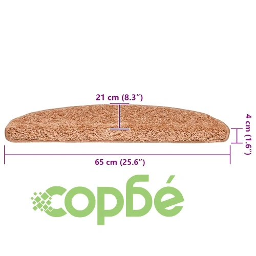 Стелки за стълби, 20 бр., бежови, 65x21x4 см, противоплъзгащи, 100% PP тъфтинг ➤ топ цена ➤ sorbe.bg