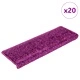 Противоплъзгащи стелки за стълби, 20 броя, 65x21x4 см, виолетов цвят, полипропилен