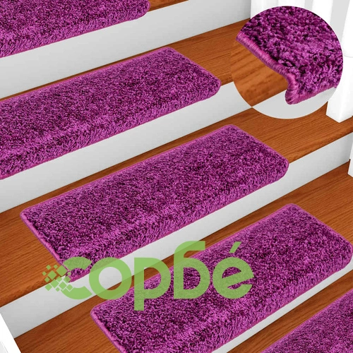 Противоплъзгащи стелки за стълби, 20 броя, 65x21x4 см, виолетов цвят, полипропилен ➤ топ цена ➤ sorbe.bg