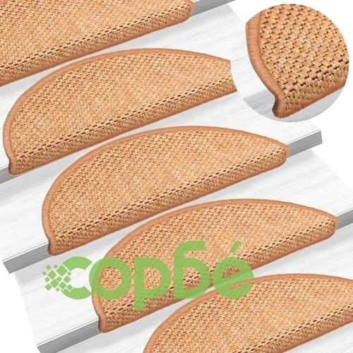 Самозалепващи стелки за стълби със сизалов дизайн, 30 бр., 56x17x3 см ➤ топ цена ➤ sorbe.bg