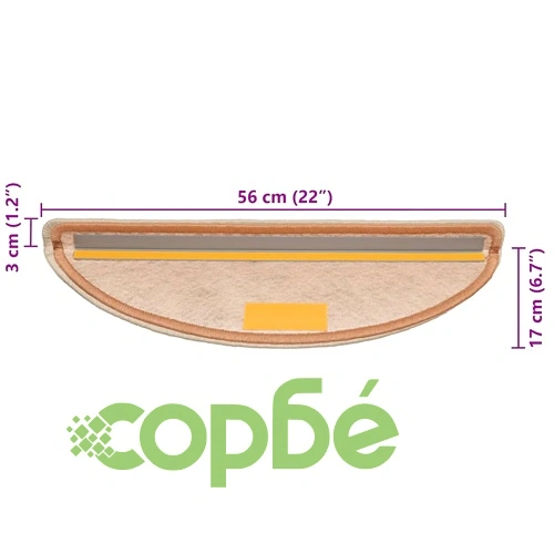 Самозалепващи стелки за стълби със сизалов дизайн, 30 бр., 56x17x3 см ➤ топ цена ➤ sorbe.bg