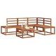 Градински комплект диван 5 части, масивно акациево дърво, 213,5 x 154,5 x 73 см