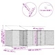 Клетка за куче с покрив 600 x 200 x 256 см от Галванизирана стомана - Сребриста