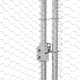 Клетка за пилета с покрив и врати от поцинкована стомана 800x200x198.5 см