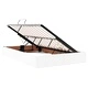 Легло с матрак и място за съхранение, изкуствена кожа, 120 x 190 см, Бяло