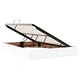 Легло с ракла за съхранение и матрак от еко кожа, Чисто бяло, 140 x 200 см
