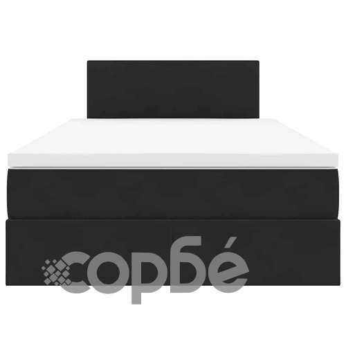 Легло с място за съхранение и табло, Черно, 120 x 200 см, Кадифе ➤ топ цена ➤ sorbe.bg