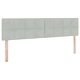 Легло с холщер за съхранение и матрак, Кадифе, Светлосиво, 180 x 200 см