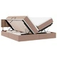 Легло с място за съхранение и матрак Капучино, 180 x 200 см, изкуствена кожа